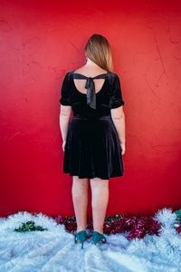 Poppy Skater Velvet Dress
