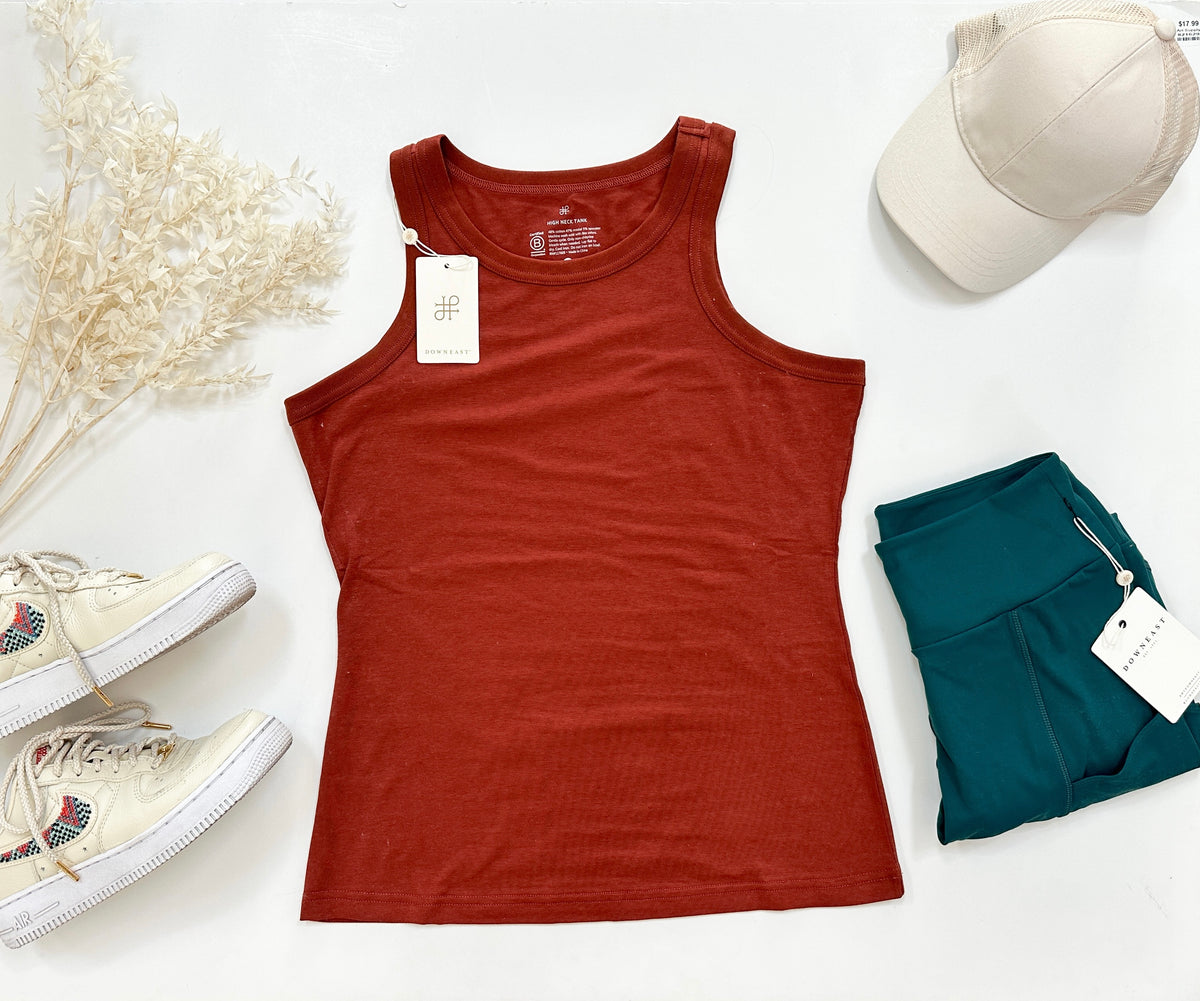 Roasted Russet High Neck Tank