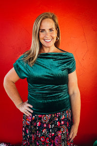 Emerald Eve Velvet Top