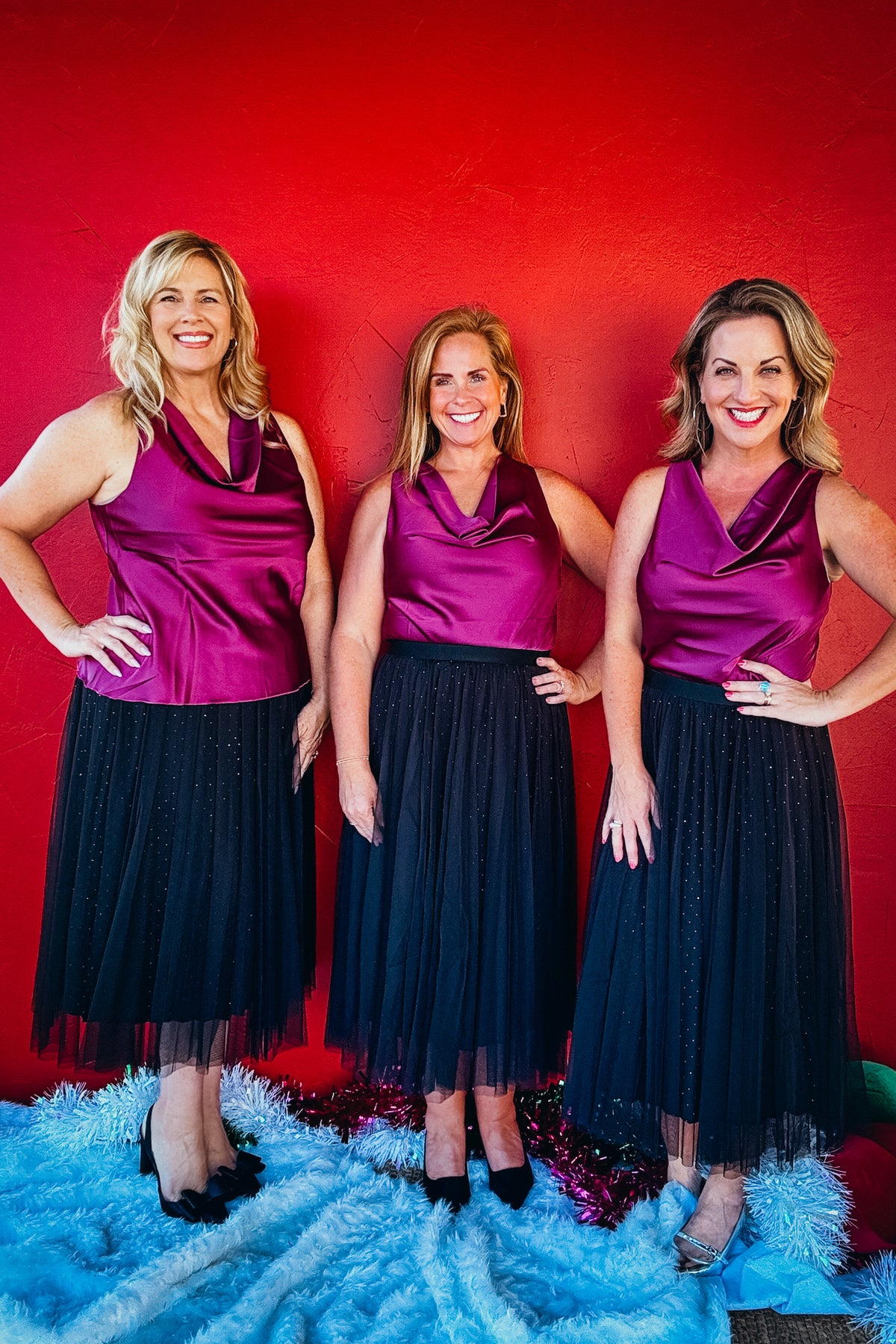 Bianca Satin Cowl Neck Top