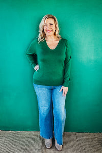 Lucy Lightweight Green Sweater