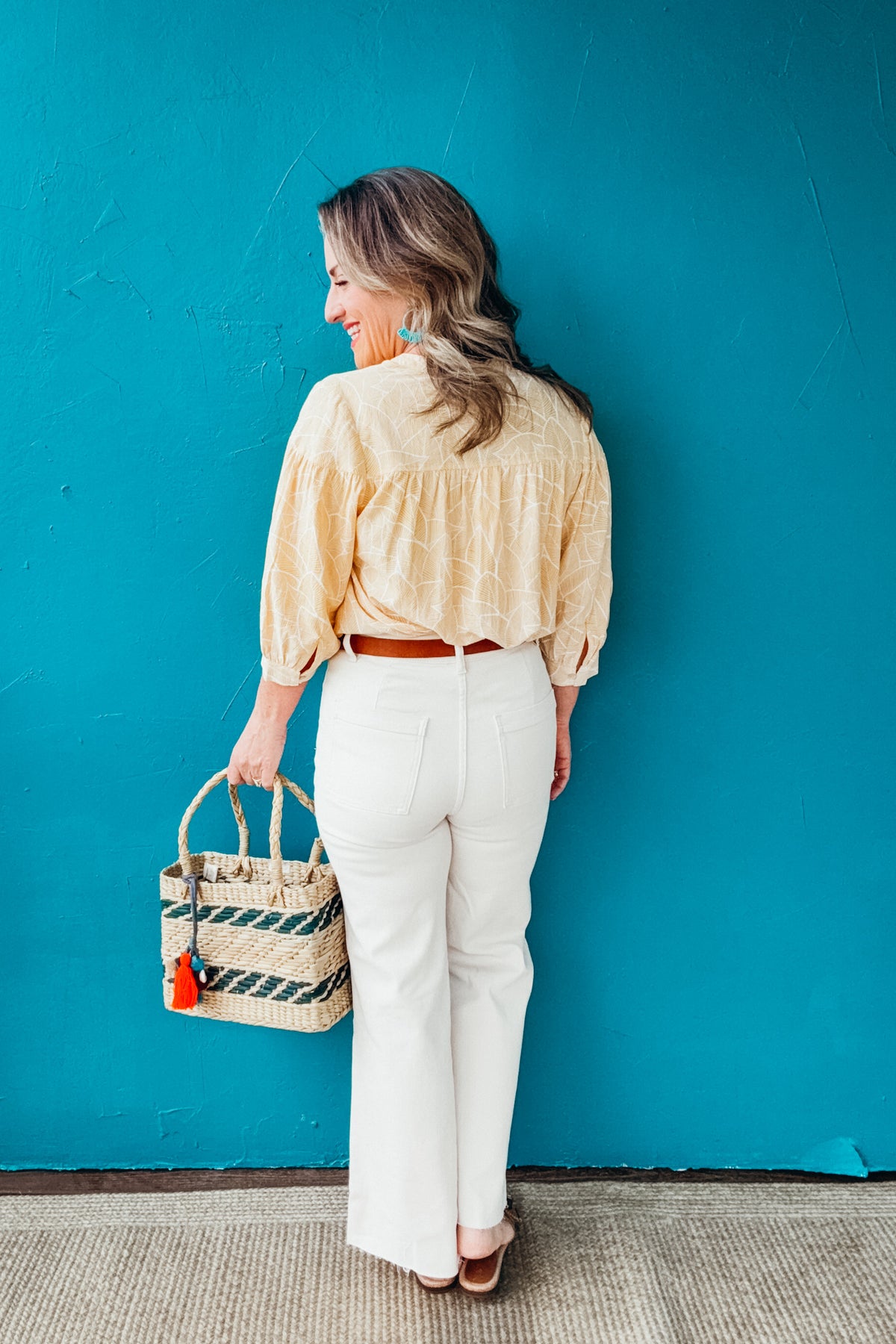 Amelia 3/4 Sleeve Print Blouse