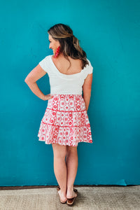 Ainsley Boat Neck Short Sleeve Back Cowl Neck Knit Top