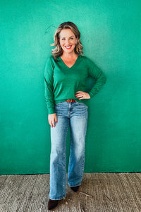 Lucy Lightweight Green Sweater