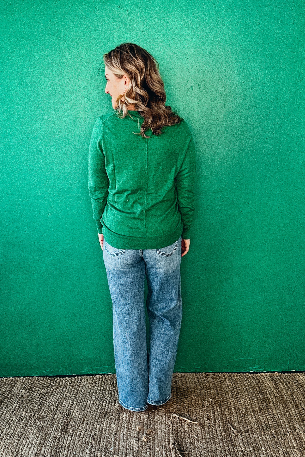 Lucy Lightweight Green Sweater