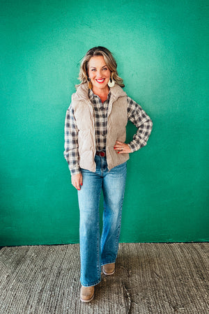 Chelsea Corduroy Quilted Puffer Vest