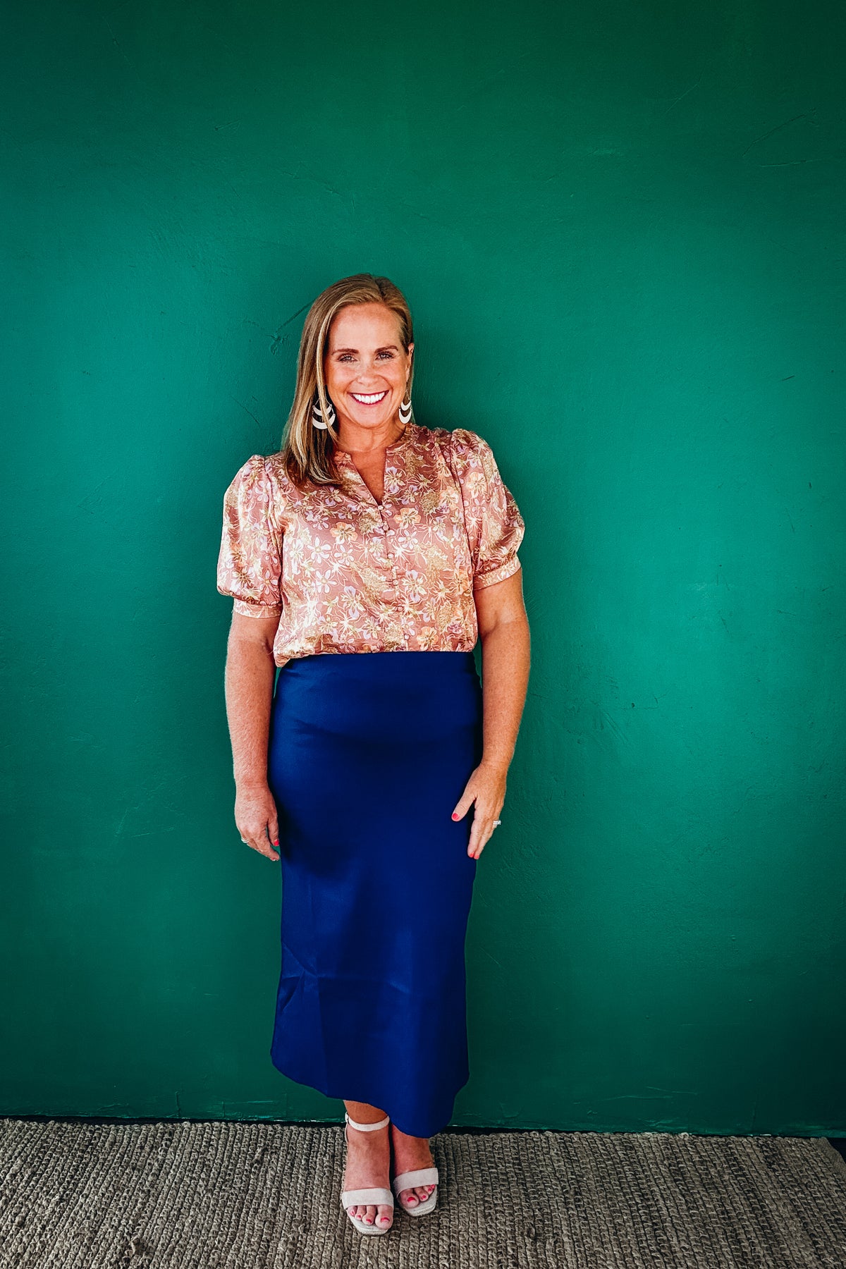 Danielle Button Down Floral Woven Top