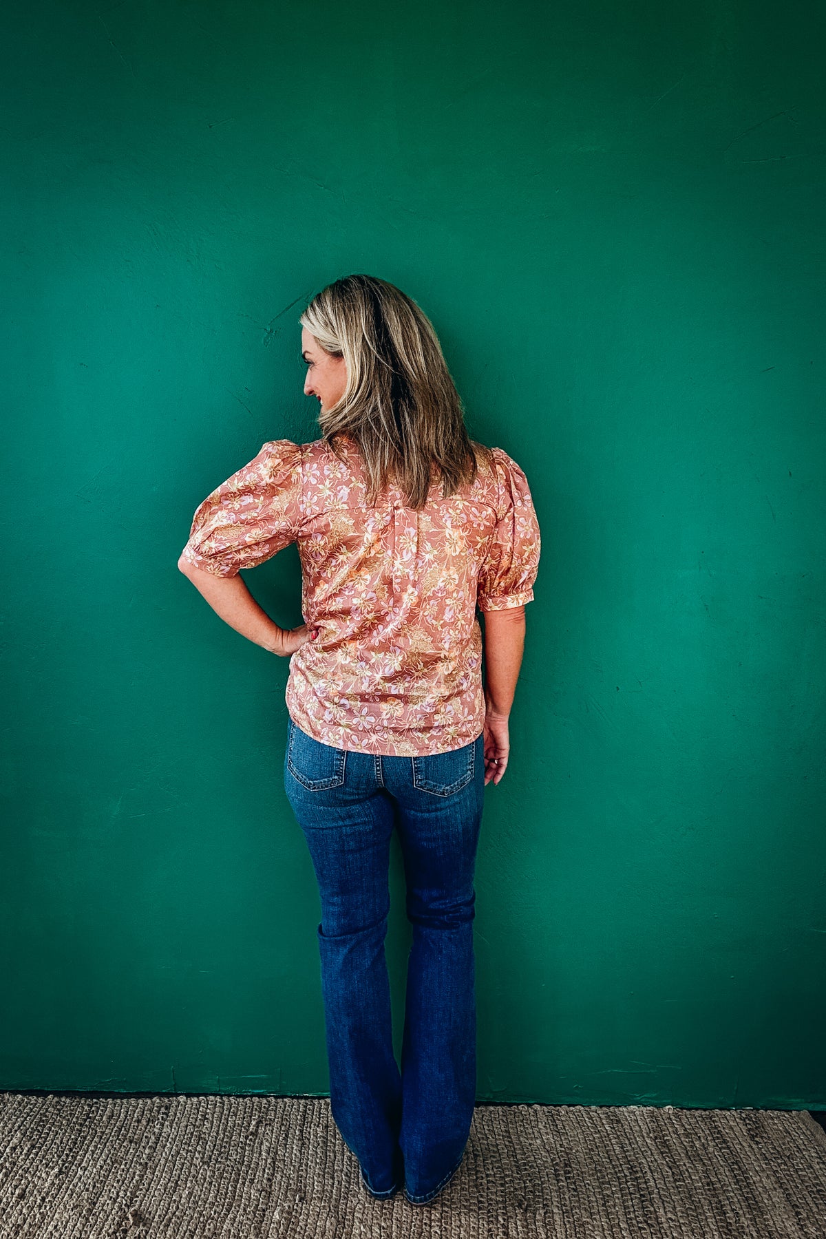 Danielle Button Down Floral Woven Top