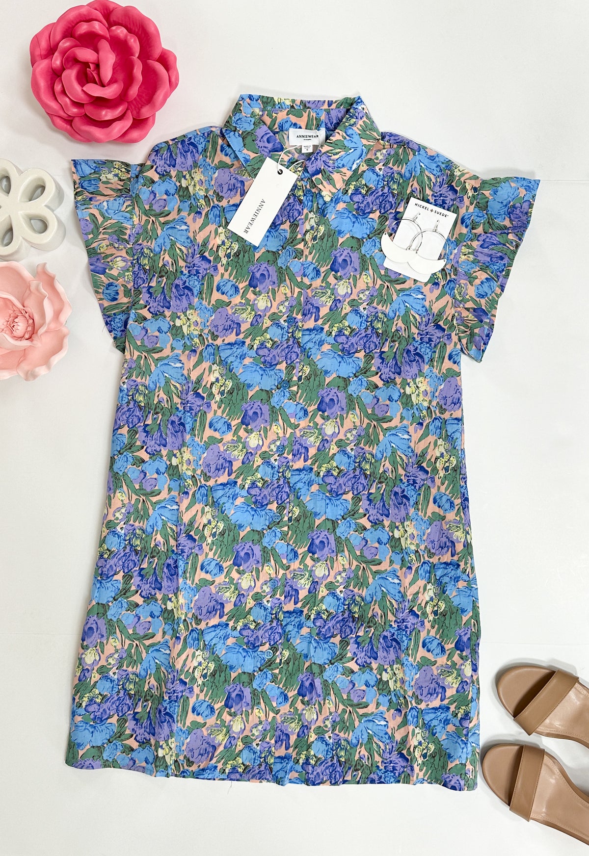 Claire Floral Shirt Dress