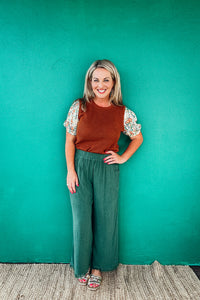 Camila Print Sleeve Knitted Blouse