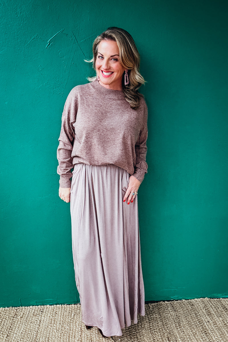 The Perfect Pocketed Maxi Skirt - Mocha