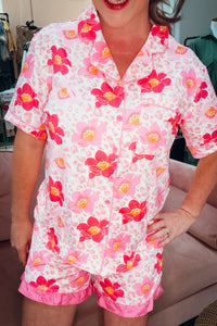 Spotted in Bloom Ruffle Pajama Set
