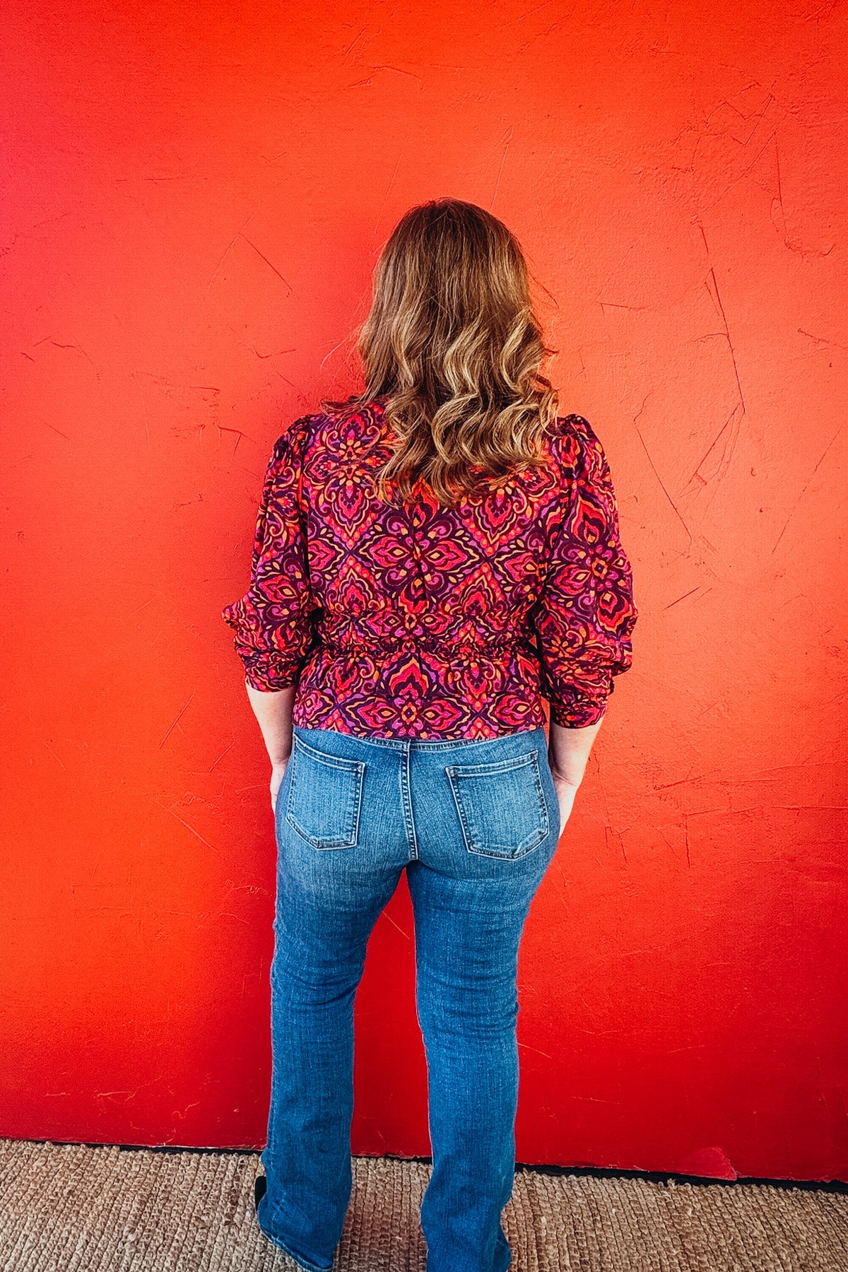 Florence Cinched Waist Flared Hem Top