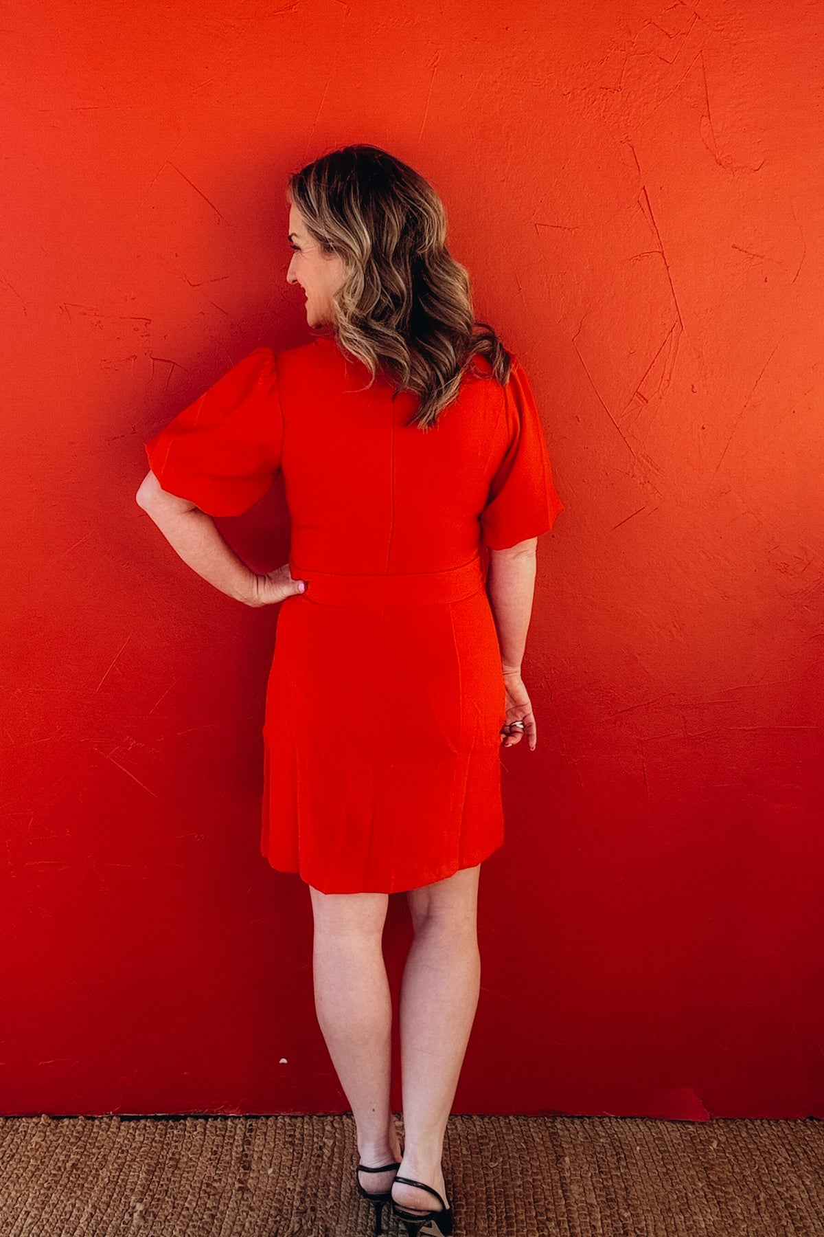 Dorothy Puff Sleeve Princess Line Sheath Dress