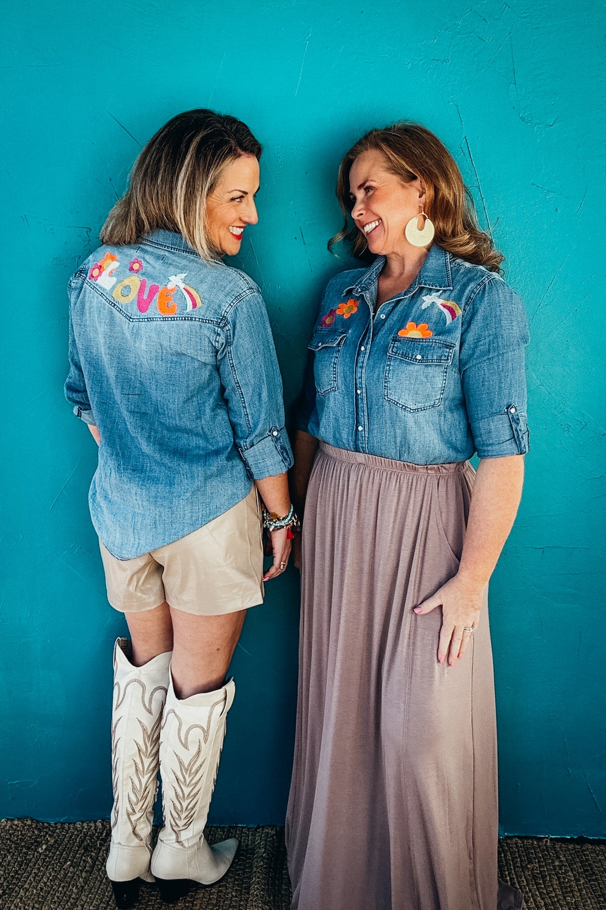 Peace & Love Embroidered Shirt