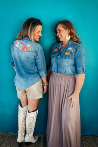 Peace & Love Embroidered Shirt