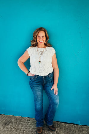 Callie Boho Chic Crochet Knit Top