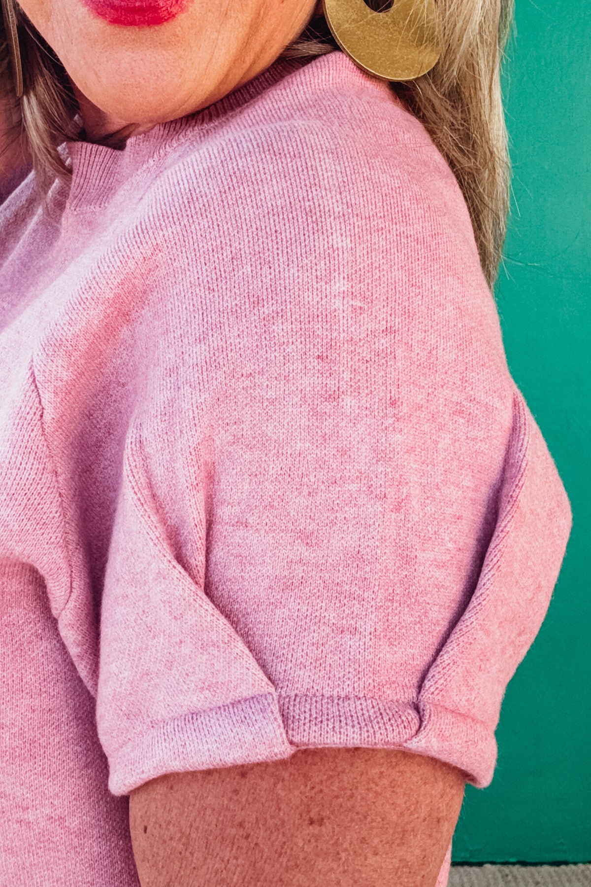 Susie Pleated Puff Short Sleeve Sweater