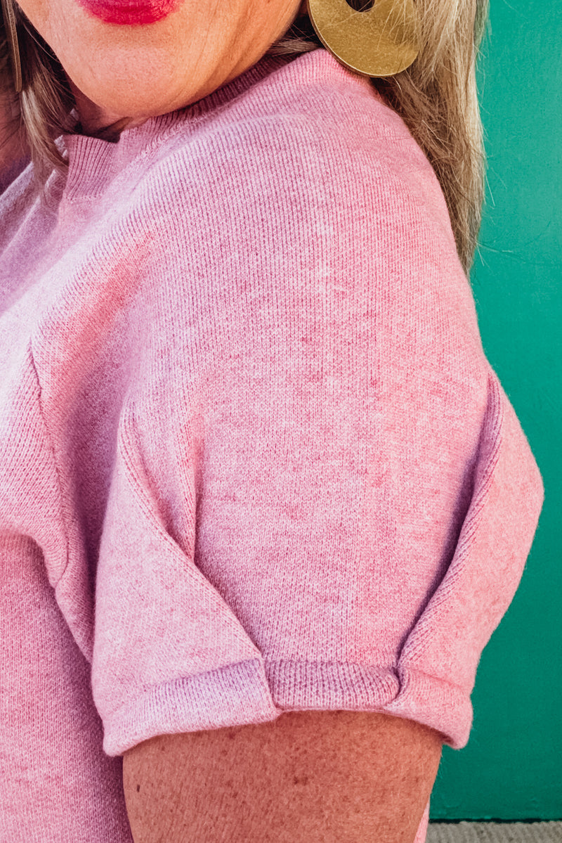 Susie Pleated Puff Short Sleeve Sweater