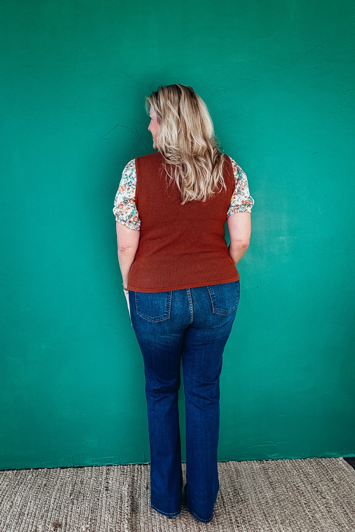 Camila Print Sleeve Knitted Blouse