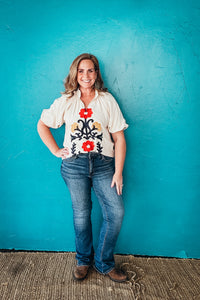 Delaney Embroidered Top