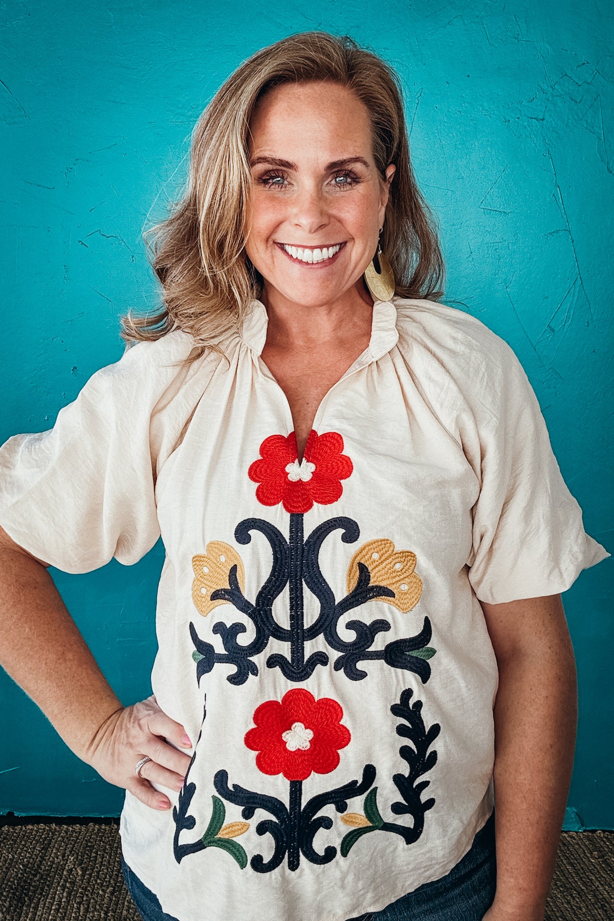 Delaney Embroidered Top