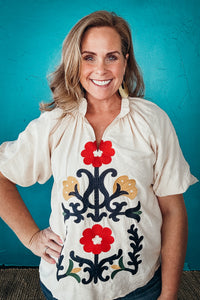 Delaney Embroidered Top