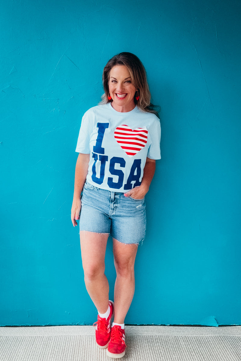 I LOVE USA Graphic Tee