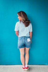 Betty Super High Rise A Line Denim Shorts
