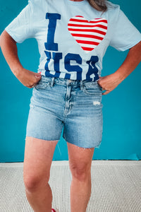 Betty Super High Rise A Line Denim Shorts