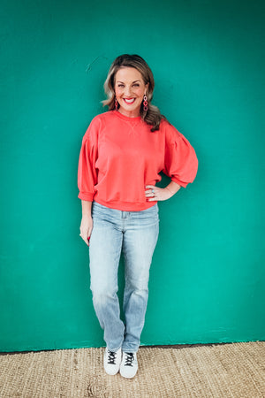 Blake Crewneck 3/4 Sleeve Length Pullover