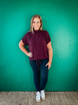 Daisy Buttery Soft Leggings in Navy