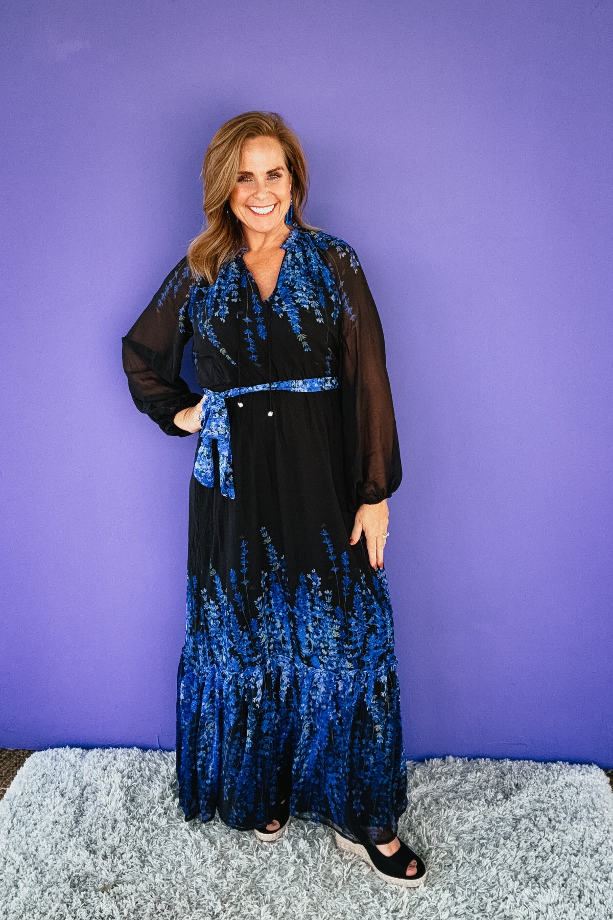 larissa maxi dress Larissa Satin Maxi Dress With Ruched Petals