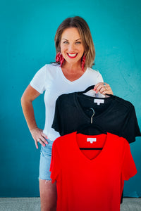 Jamie Basic V Neck Tee