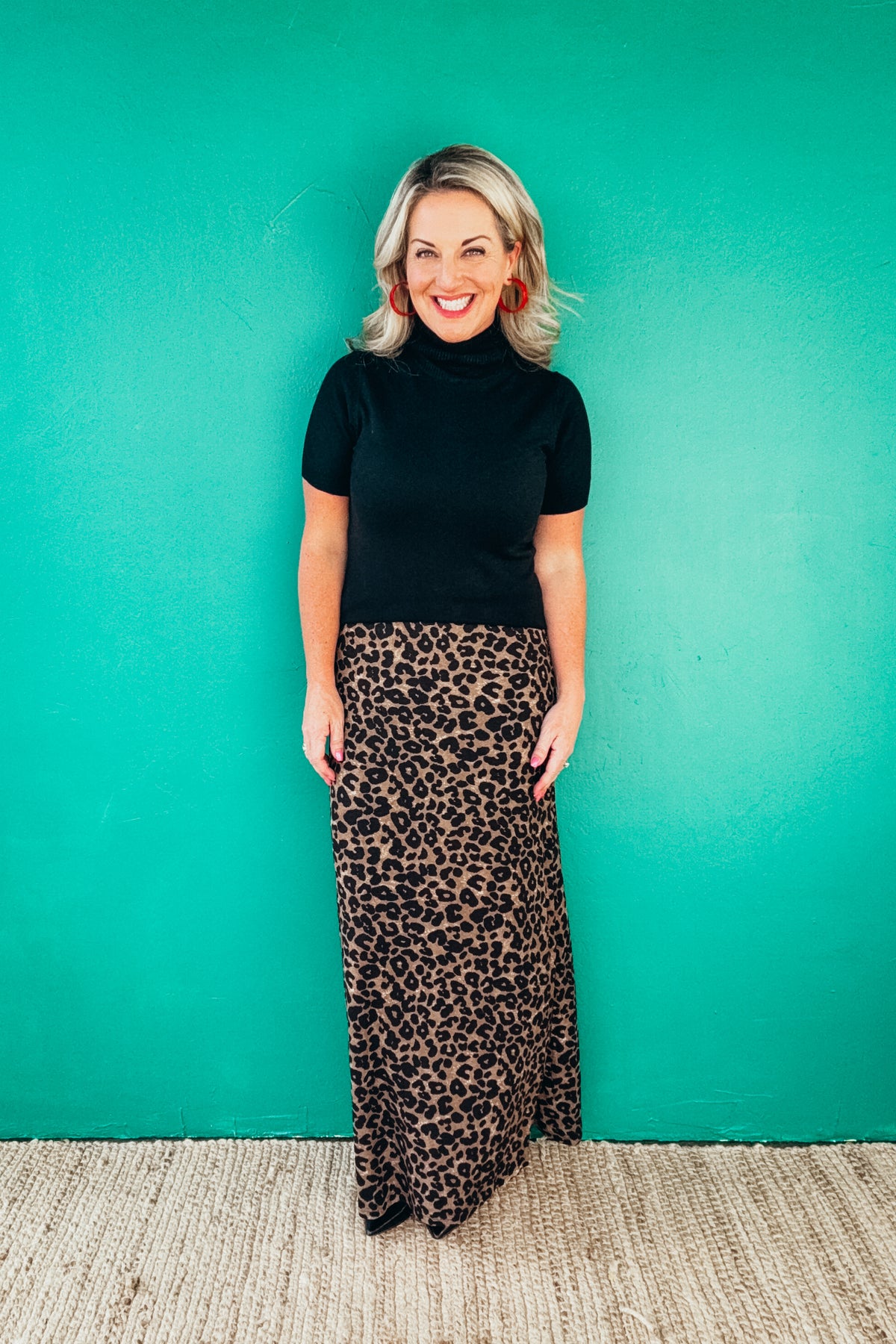 Kendra Black Turtleneck Lightweight Sweater