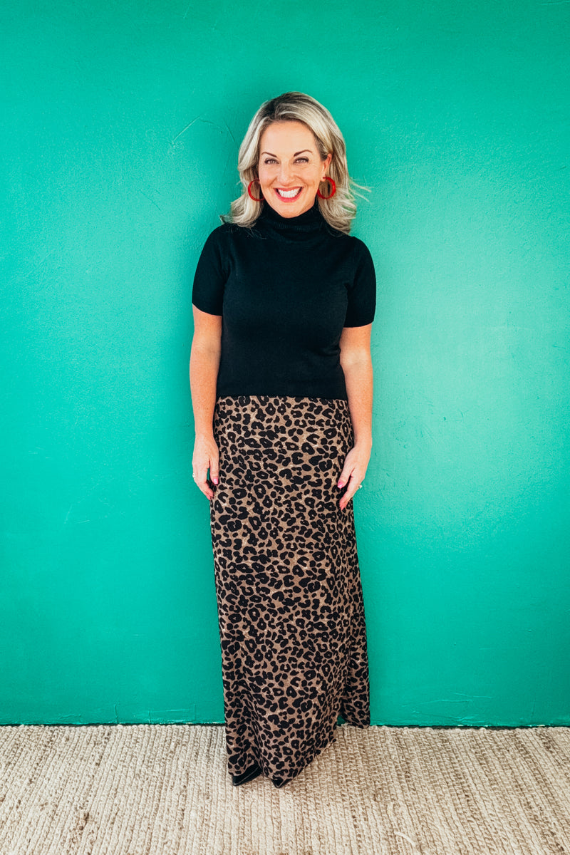 Kendra Black Turtleneck Lightweight Sweater