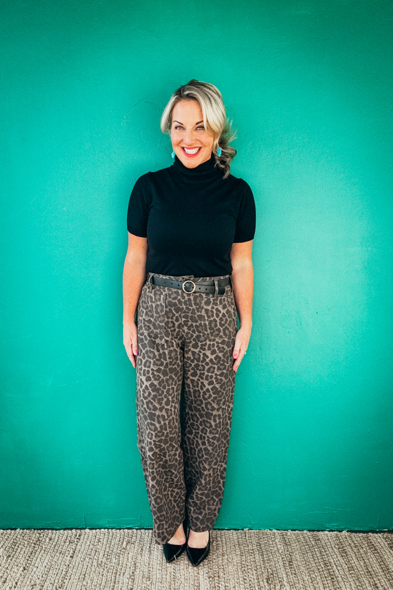 Roxie Animal Print Wide Leg Pants