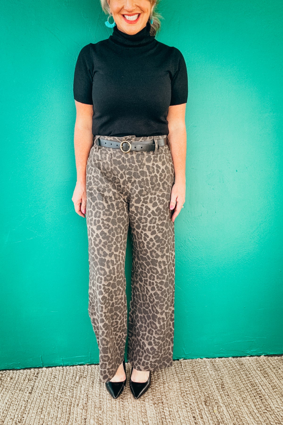 Roxie Animal Print Wide Leg Pants