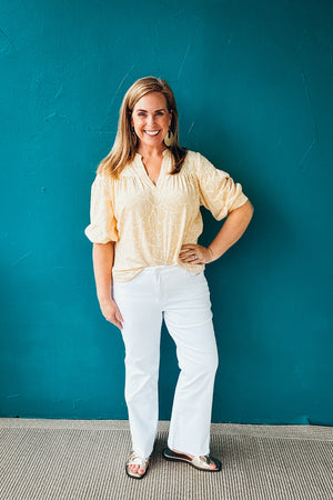 Amelia 3/4 Sleeve Print Blouse