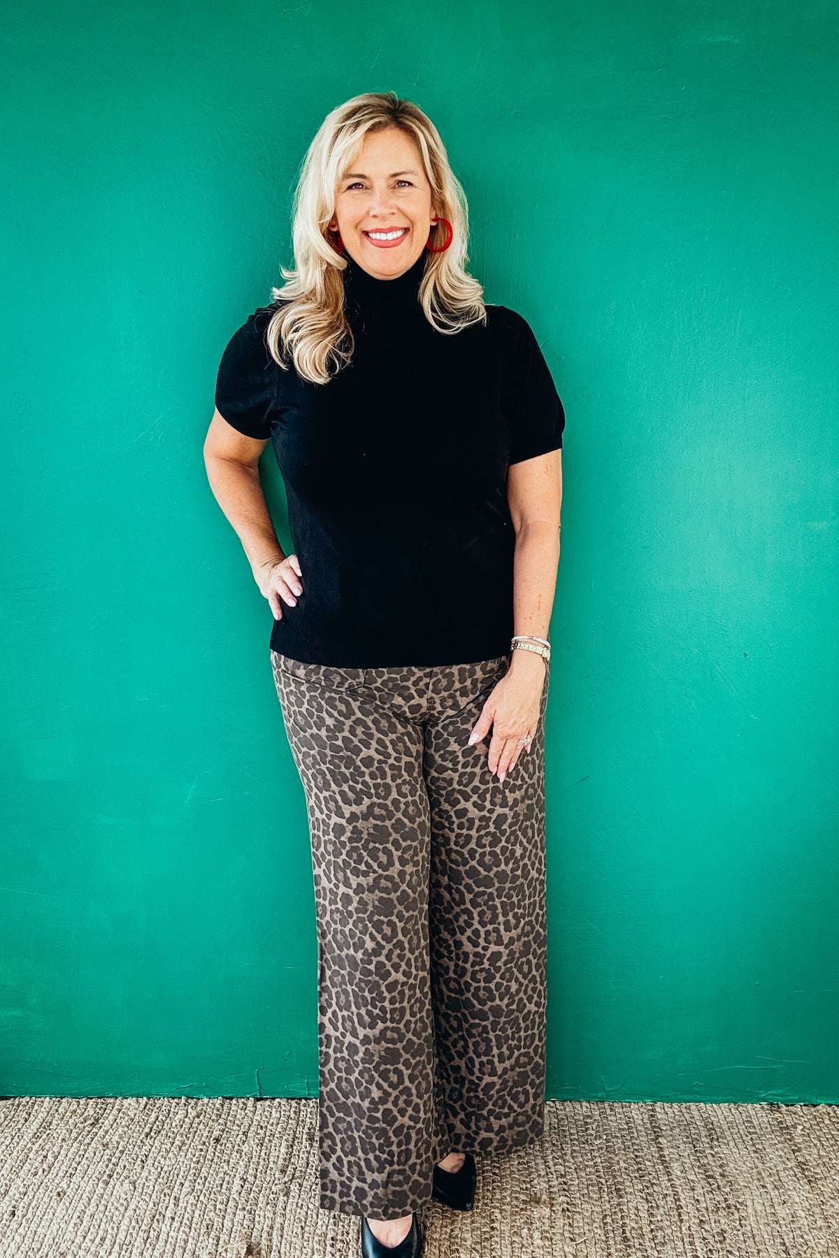 Roxie Animal Print Wide Leg Pants