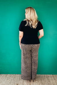 Roxie Animal Print Wide Leg Pants