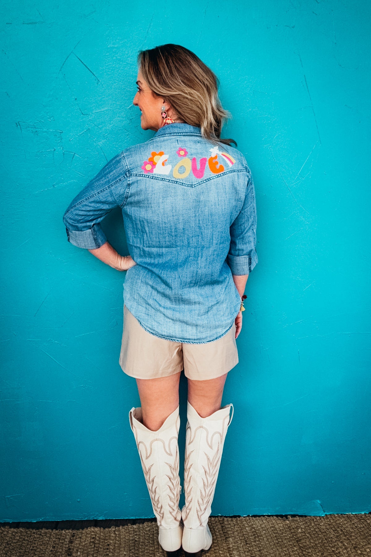 Peace & Love Embroidered Shirt