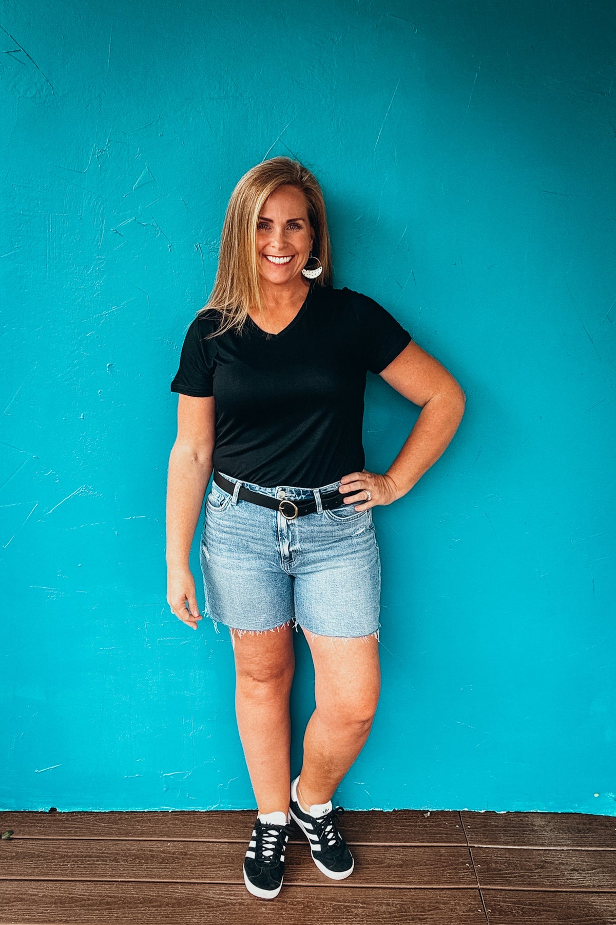 Betty Super High Rise A Line Denim Shorts
