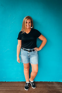 Betty Super High Rise A Line Denim Shorts