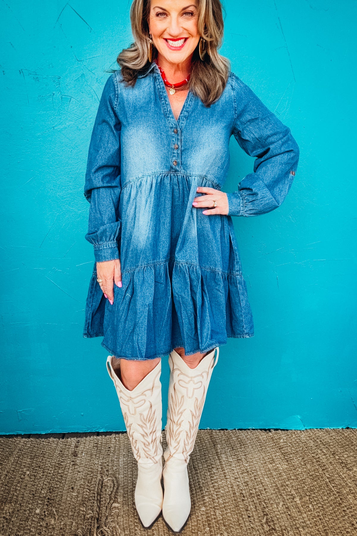 Dakota Tiered Denim Dress