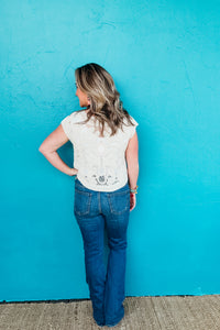 Callie Boho Chic Crochet Knit Top