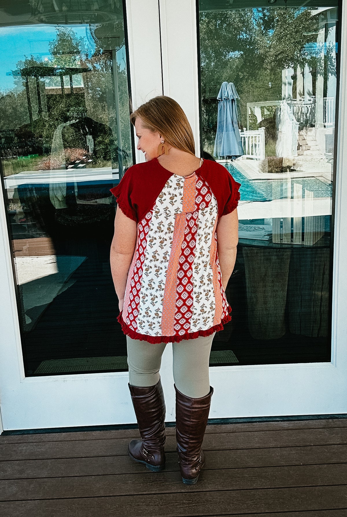 Theresa Ditzy Floral Back Tunic