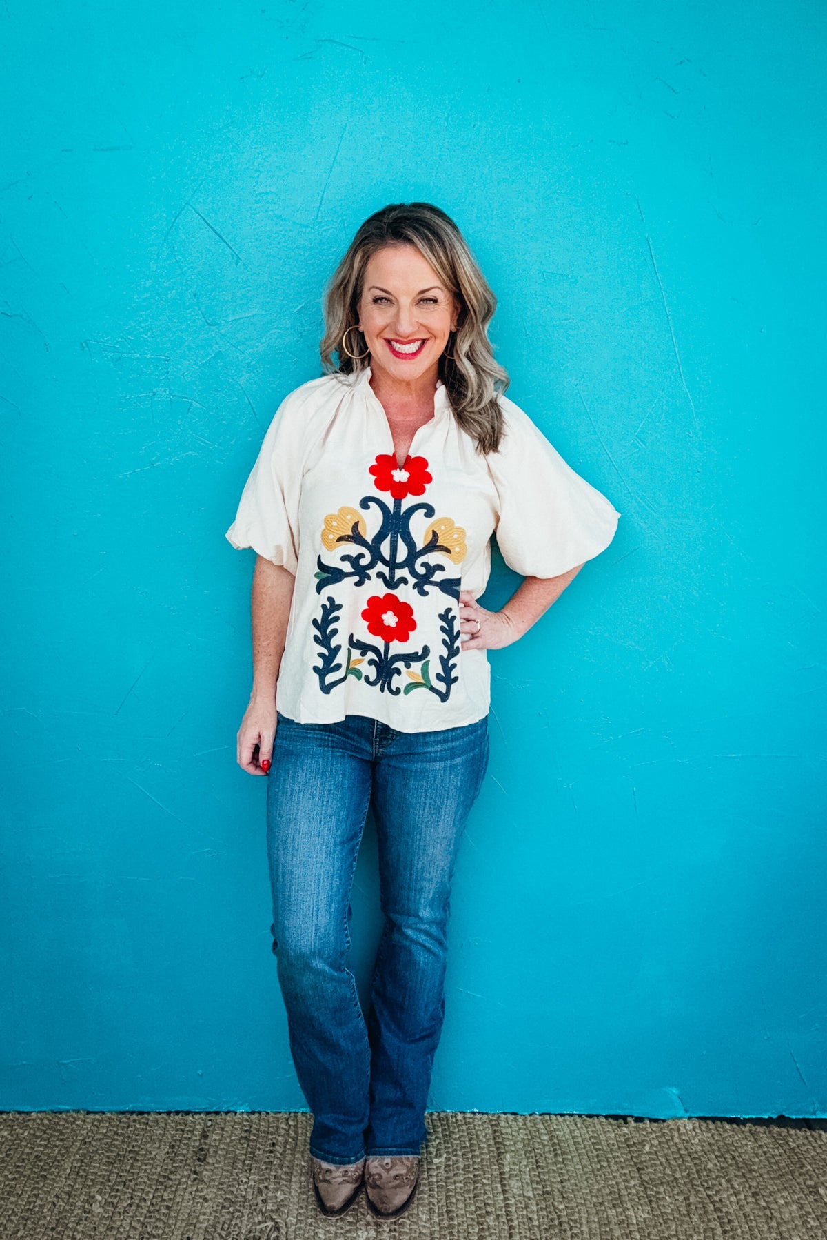 Delaney Embroidered Top