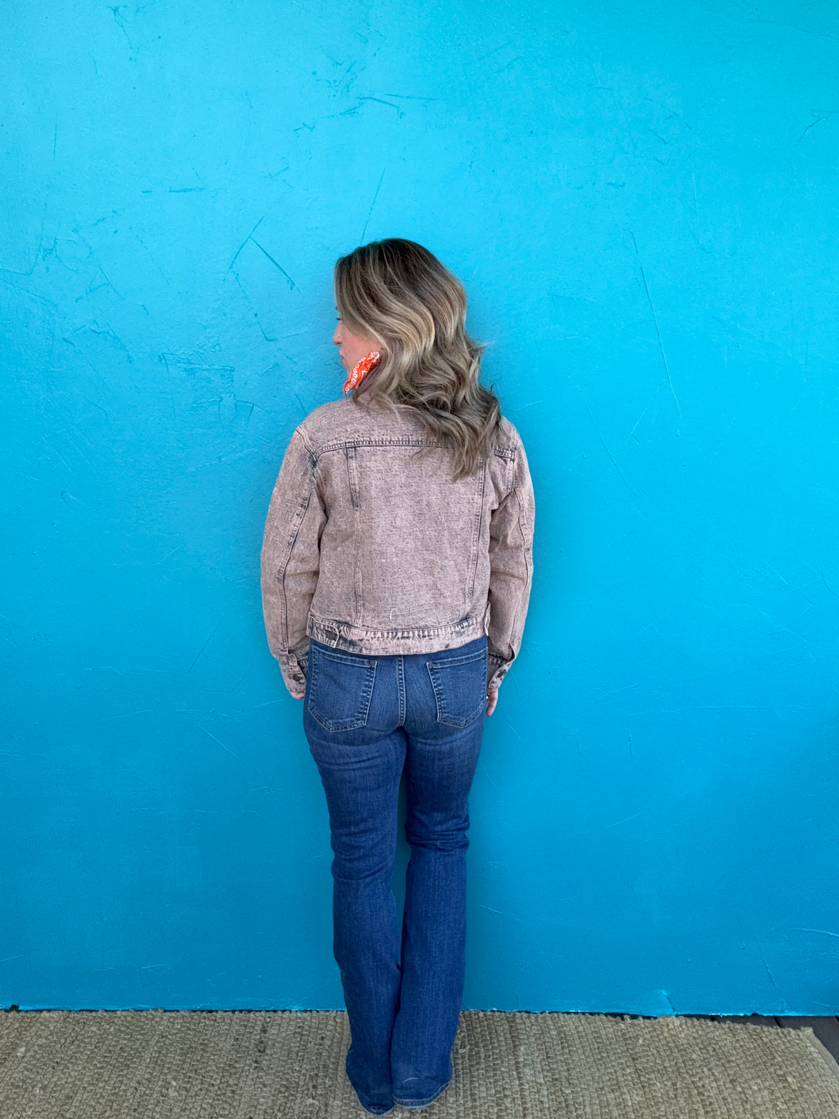 Savannah Antique Washed Western Patch Denim Jacket