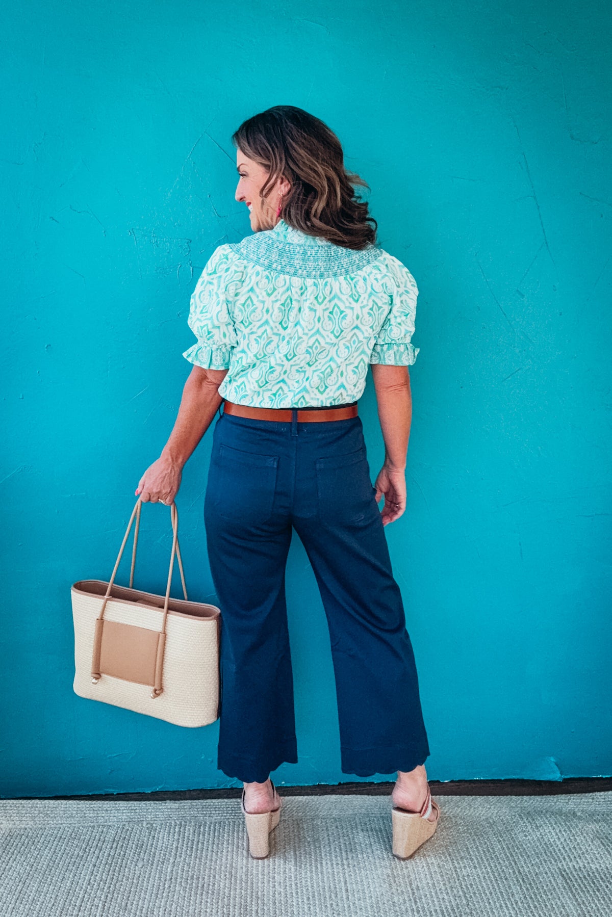 Hadley Mix Boho Puff Sleeve Smocked Top